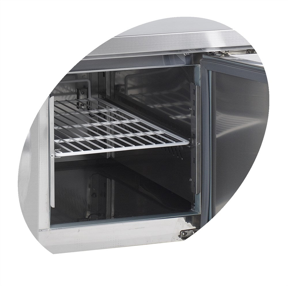 Rustfri Lavt Kølebord - 4 døre - GN1/1 - UC5410a