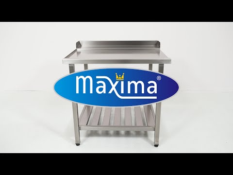 Opvaskemaskinebord - 120 x 75 cm - venstre - med bagplade og opbevaringshylde