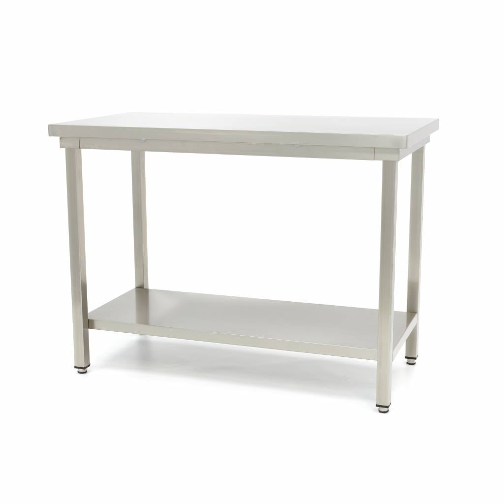 Bord i rustfrit stål - 180 x 70 cm - Justerbar højde