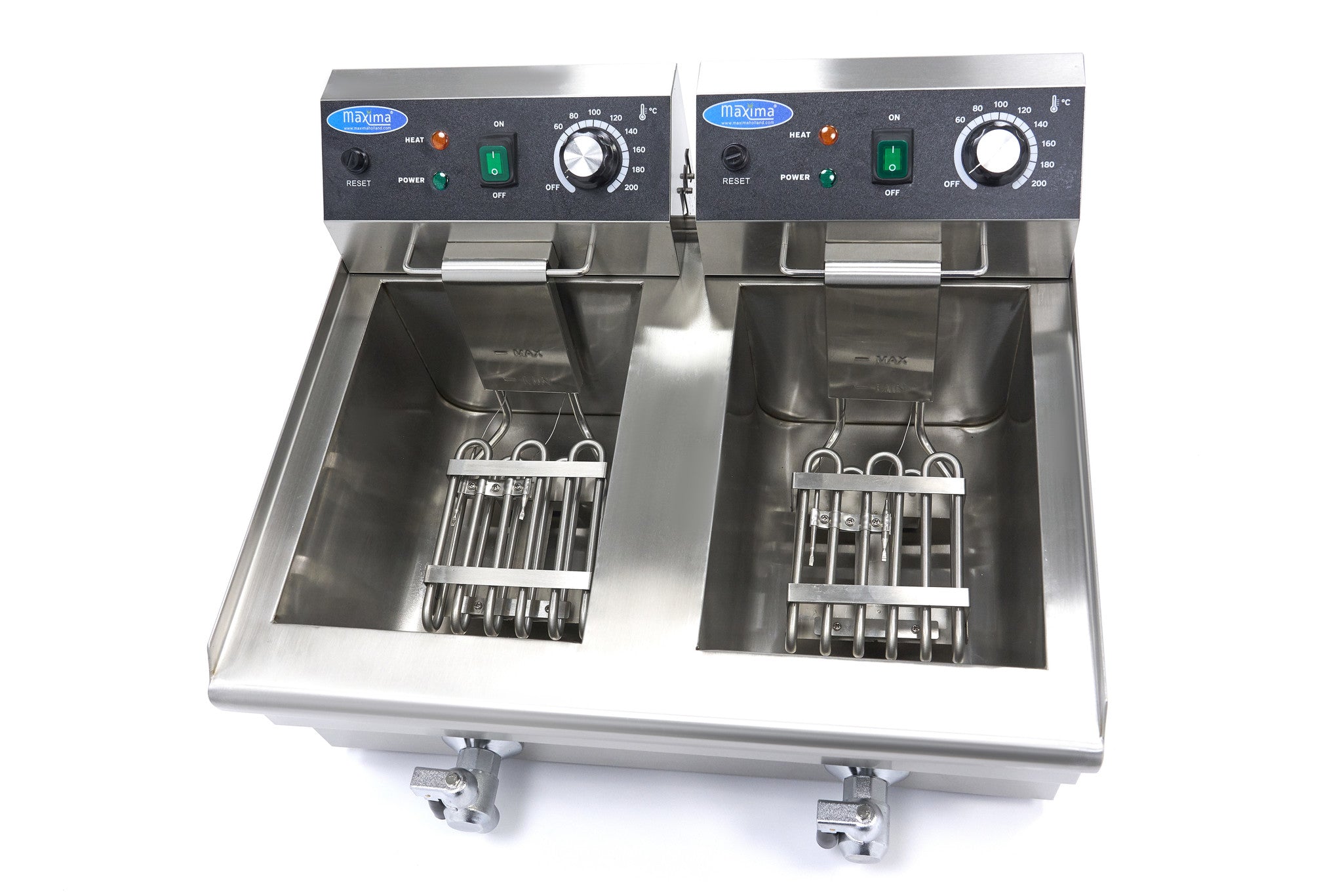 Friture - 2 x 10 Liter - 2 kurve - med aftapningshane