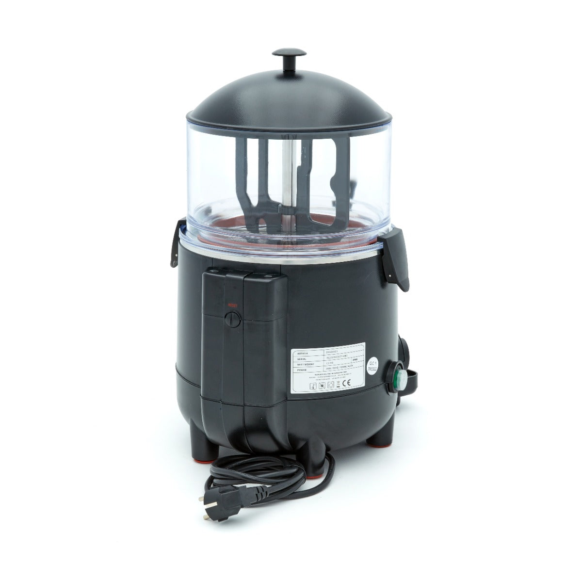 Chokolade dispenser - varm - 5L - Sort