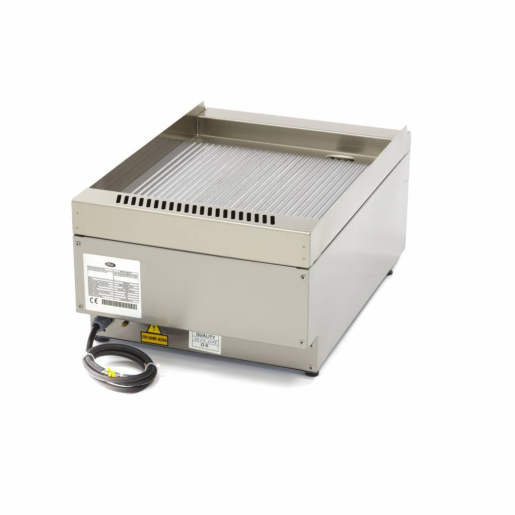 Stegeplade i professionel kvalitet - rillet - Enkelt enhed - 60 cm dyb - Elektrisk - 400V