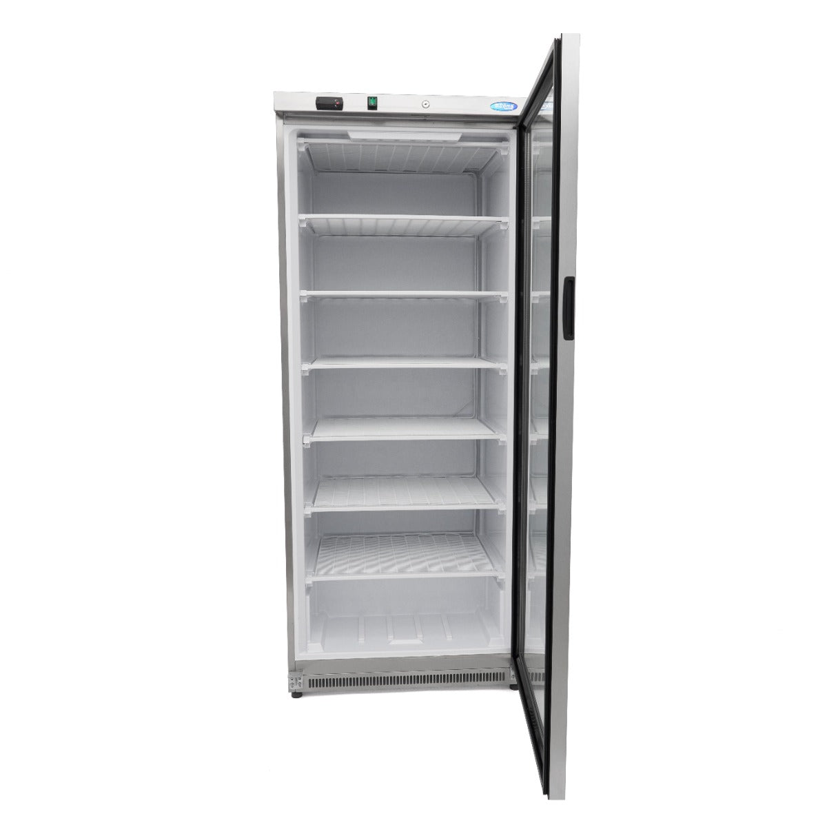 Fryser - 600L - Rustfrit stål - med glasdør