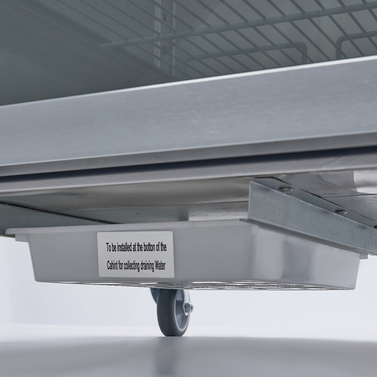 Fryser - 600L - 3 justerbare hylder (2/1GN) - Rustfrit stål - med glasdør
