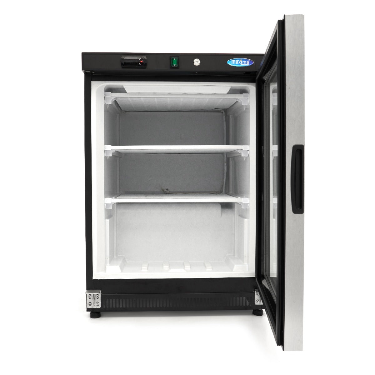 Fryser - 200L - Sort - med glaslåge