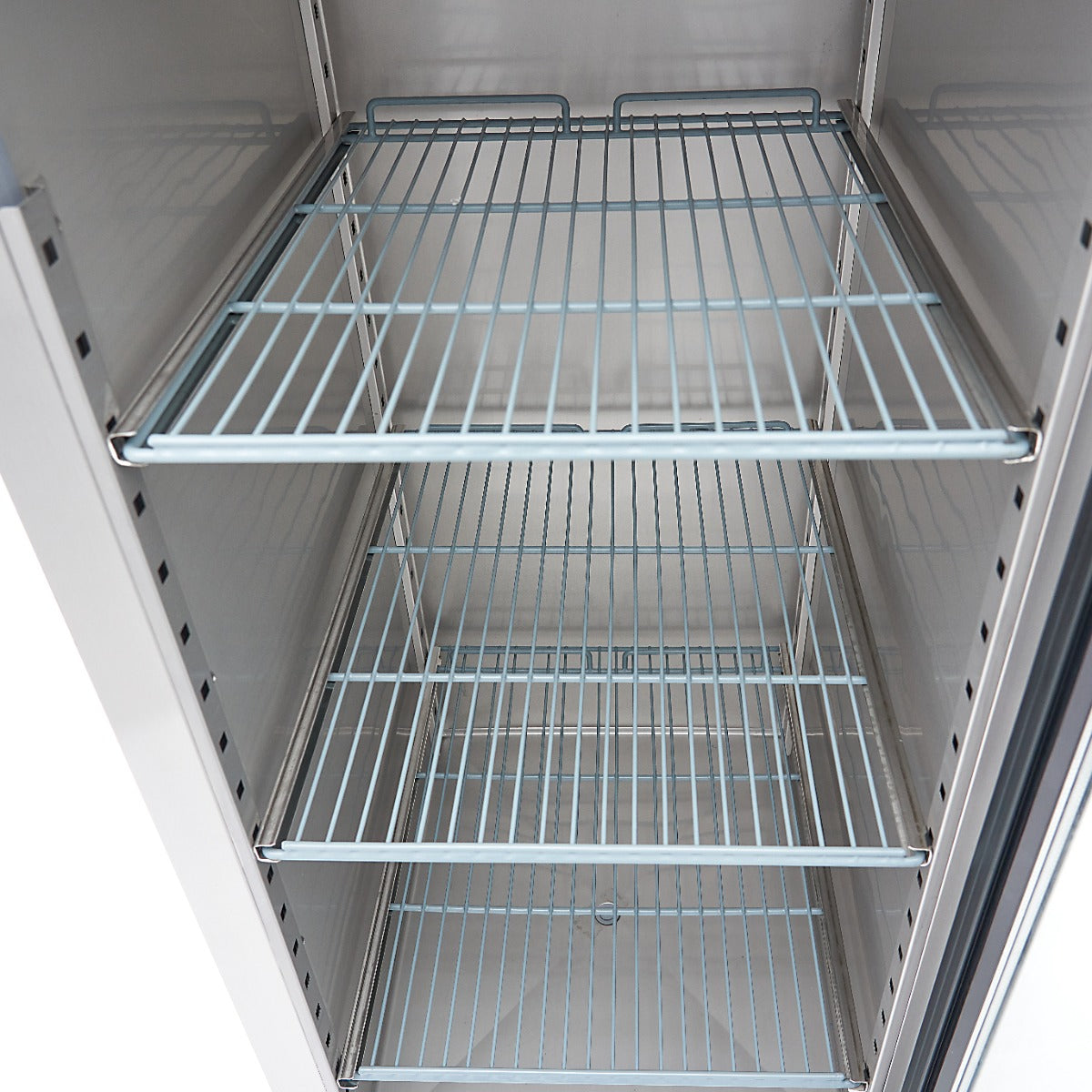 Fryser - 600L - 3 justerbare hylder (2/1GN) - Rustfrit stål - med glasdør