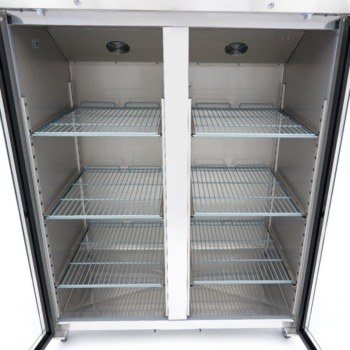 Fryser - 1400L - 6 justerbare hylder (2/1 GN) - Rustfrit stål - med glasdøre